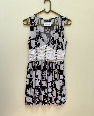 University Floral Pattern Dress
