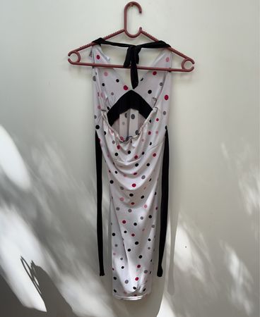 Polka Dot Halter Mini Dress