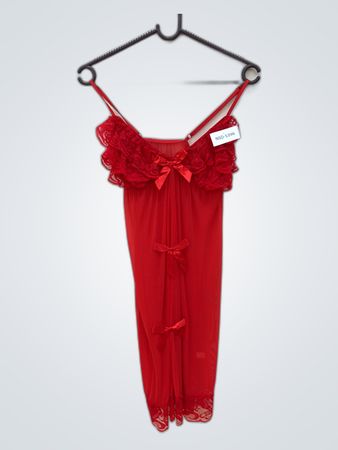 Unbranded Red Lace Slip Dress