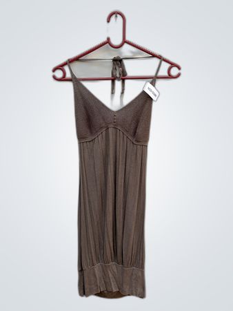Unbranded Taupe Knit Cami Mini Dress