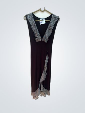 Capados Black Wrap Midi Dress