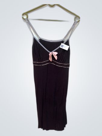 Unbranded Black Satin Slip Dress