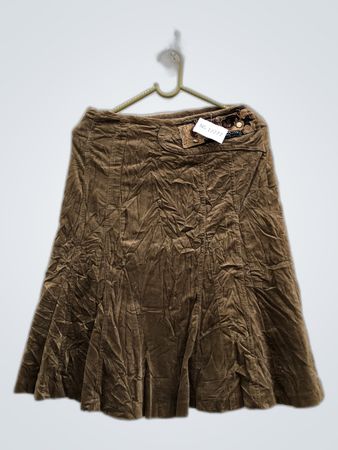 La Fleur Corduroy Pleated Skirt