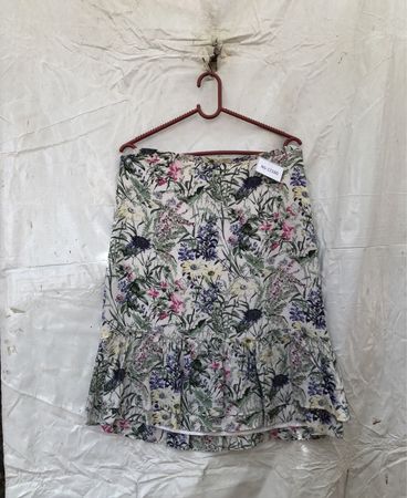 Floral Print Ruffled Mini Skirt