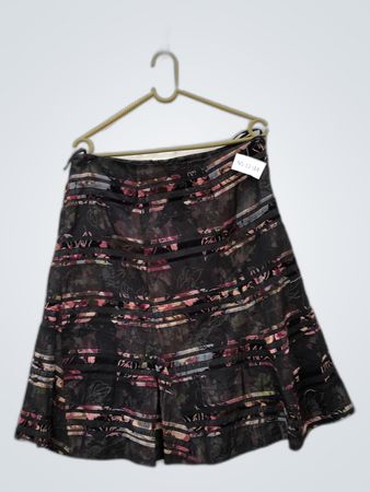 Unbranded Multicolor Floral Print Flared Skirt