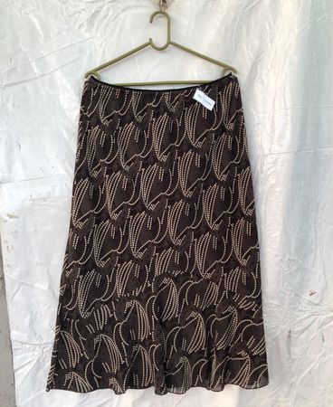 Patterned Midi Skirt