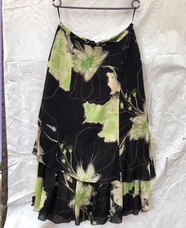 Unbranded Abstract Floral Print Wrap Skirt