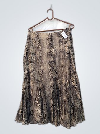 Unbranded Floral Print Pleated Midi Skirt