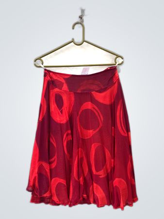 Uba Uba Red Circle Print Mini Skirt