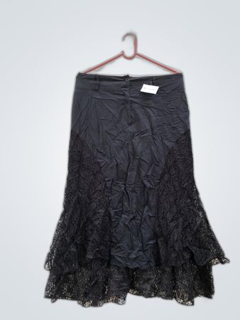 Unbranded Black Lace Flared Skirt