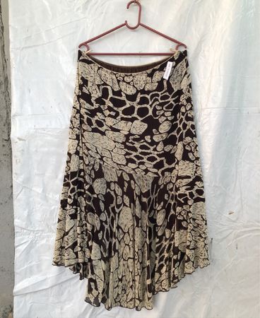 Black and Beige Floral Skirt