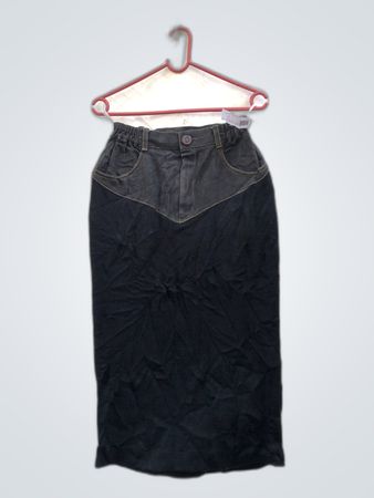 Unbranded Black Denim Mini Skirt