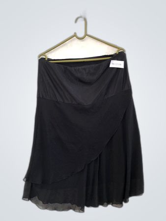 Black Wrap Mini Skirt
