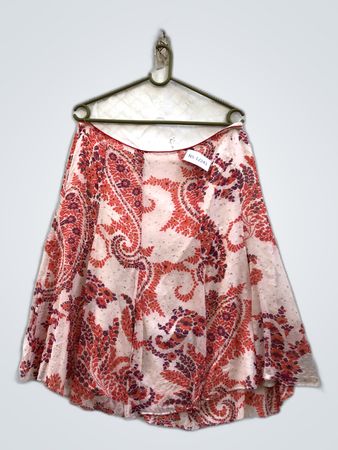 2x3 Paisley Print Midi Skirt
