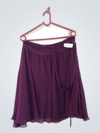 Purple Chiffon Mini Skirt
