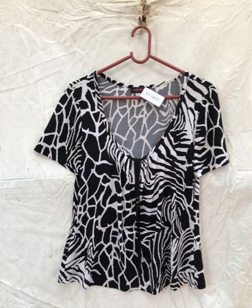 Unbranded Zebra Print Short Sleeve Blouse