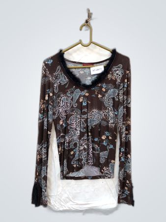 Klaus Dilkraath Printed Long-Sleeve Blouse