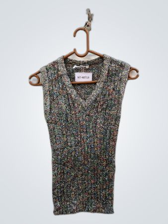 Even & Odd Paris Multicolored Knit Vest