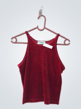Froggy Red Velvet Tank Top
