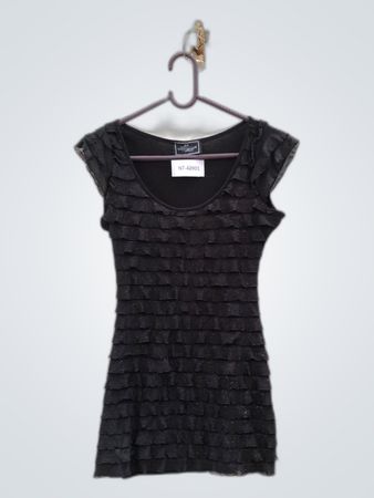 Clockhouse Black Ruffled Sleeveless Top