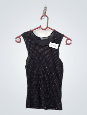 Warehouse Black Sequined Cami Top