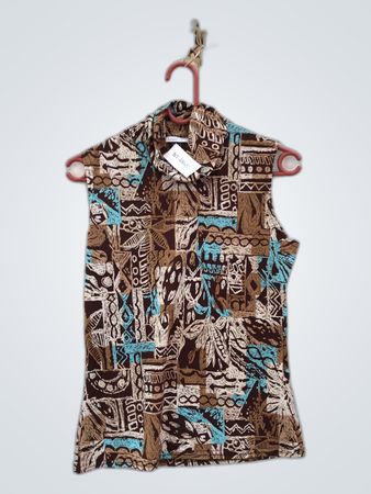 Xanaka Geometric Print Sleeveless Blouse