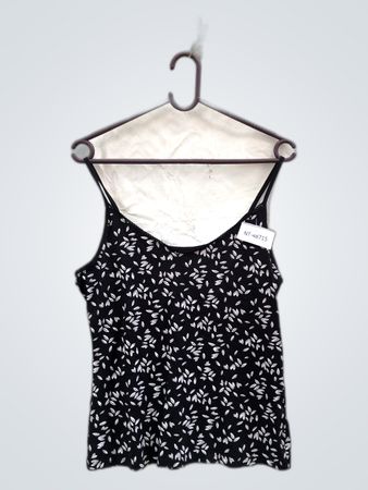 Camaïeu Black Leaf Print Cami Top
