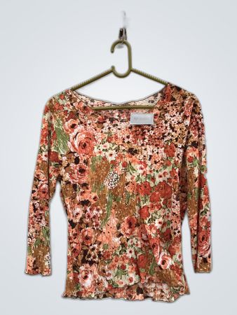 Floral Print Long Sleeve Blouse