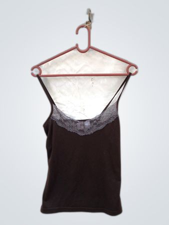 Brown Lace Trim Camisole
