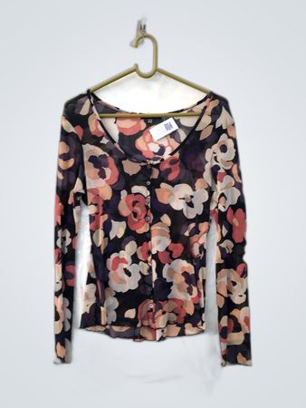 Coast Floral Print Long-Sleeve Cardigan