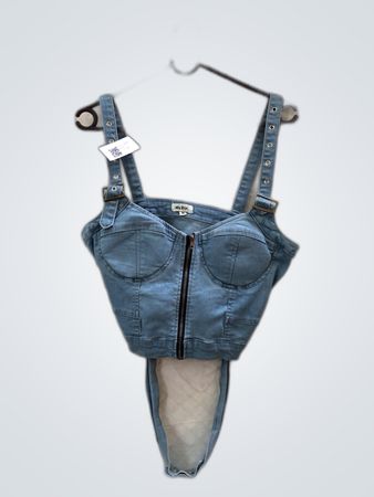 My Box Denim Crop Bustier