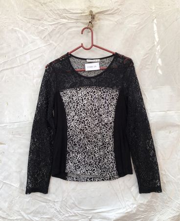 Maloka Lace Panel Long Sleeve Top