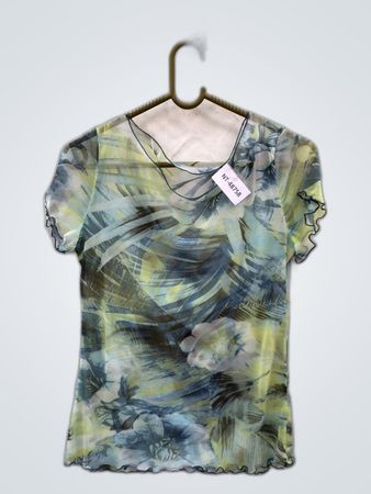 Unbranded Sheer Leaf Print Blouse