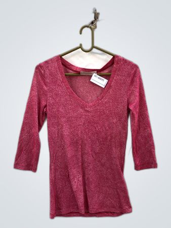 Rinascimento V-Neck Metallic Top