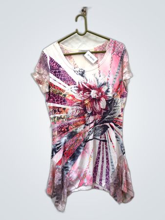Marie Claire Floral Print Short Sleeve Blouse