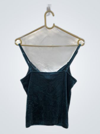 Unbranded Teal Velvet Cami Top
