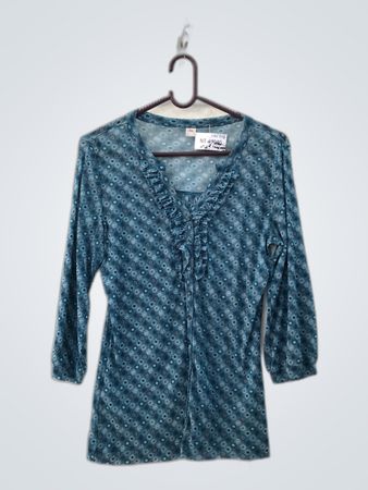 s.Oliver Ruffled Sheer Blouse
