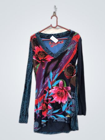 Desigual Floral Print Long-Sleeve Blouse