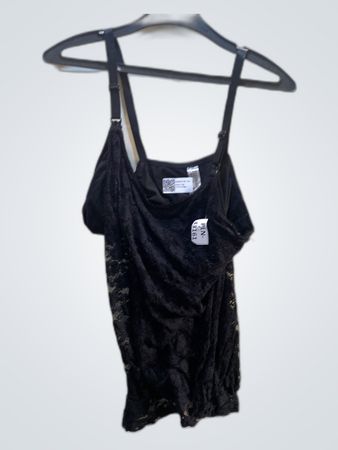 LamaZee Black Lace Cami Top