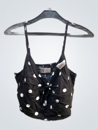 Black Polka Dot Smocked Cami Top