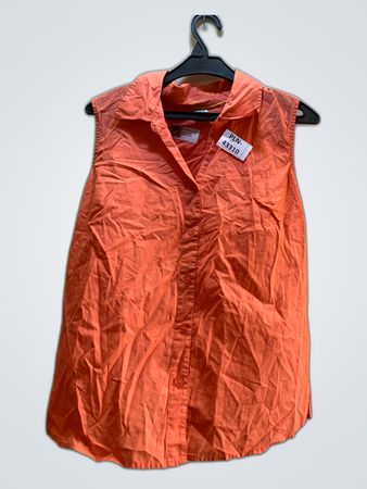 Cherokee Orange Sleeveless Button-Down Shirt
