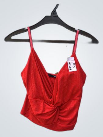 EDJI Red Twist Front Cami Top