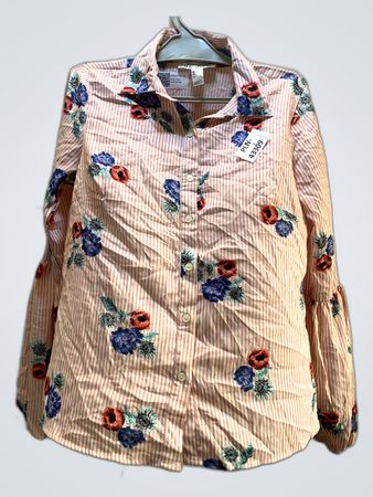 Urban Heritage Floral Striped Button-Down Shirt