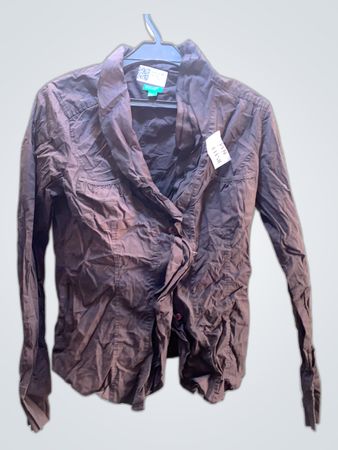 United Colors of Benetton Brown Wrinkled Cotton Jacket