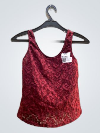 Vintage Red Lace Cami Top