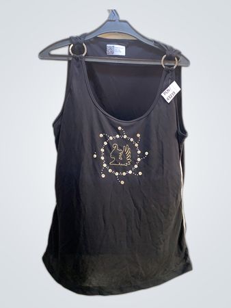 Unbranded Black Beaded Tank Top