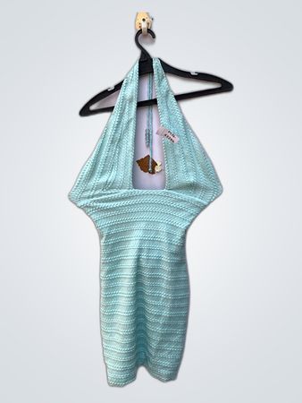 Unbranded Turquoise Knit Halter Dress