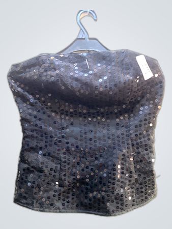 Black Sequin Tube Top