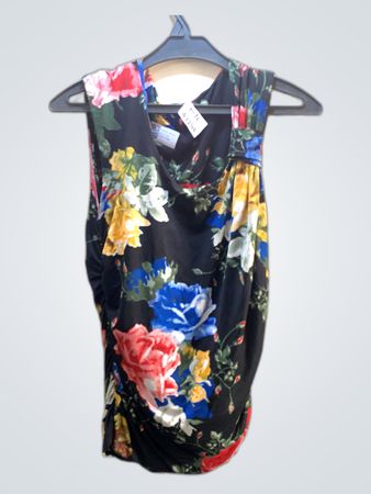 Vintage Floral Wrap Mini Dress