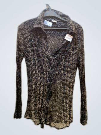Esprit Black Polka Dot Long Sleeve Button-Down Shirt